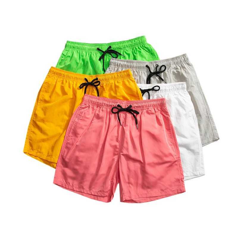 2023 Summer Mens Shorts Candy Colored Panties Beachwear Sports Fitness Pants Thin Quick Drying Casual PantsT250304