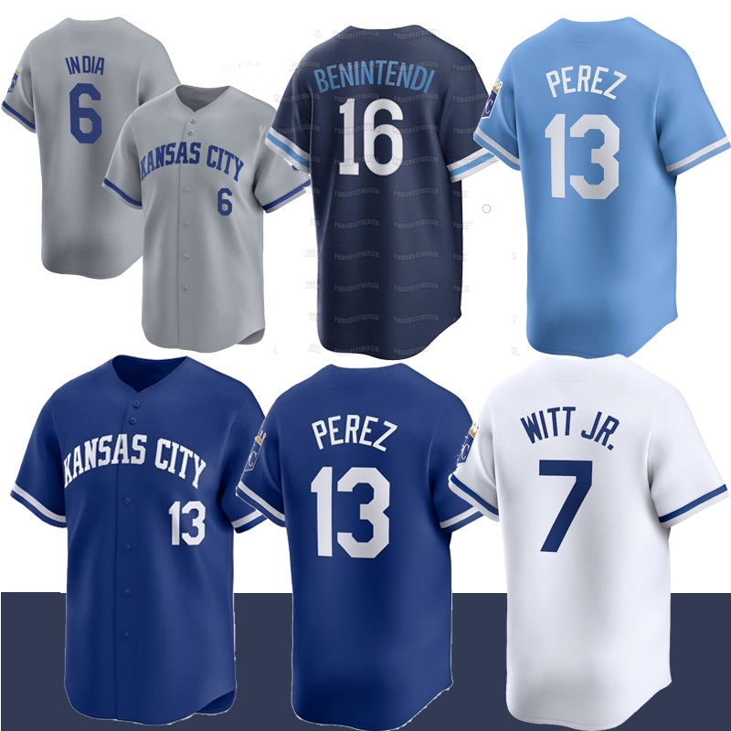 Jonathan India Bobby Witt Jr. 2025 Royals Jersey Joey Wiemer Salvador Perez Maikel Garcia Hunter Renfroe Vinnie Pasquantino MJ Melendez Kyle Isbel Massey