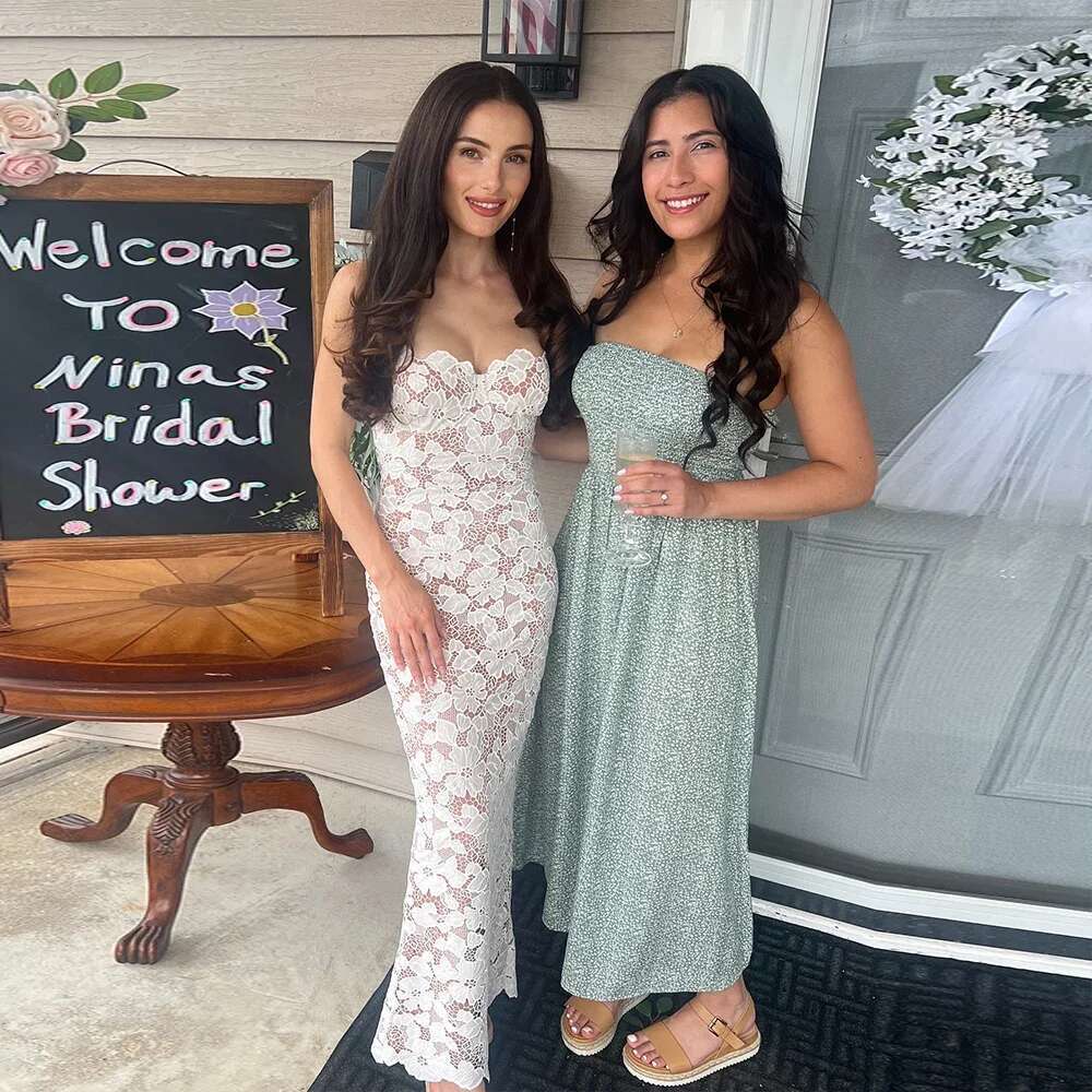 Suninheart Winter Women's Evening Elegant 2025 Lace Up Long Maxi Dresses For Special Ocns White Prom Party Dress