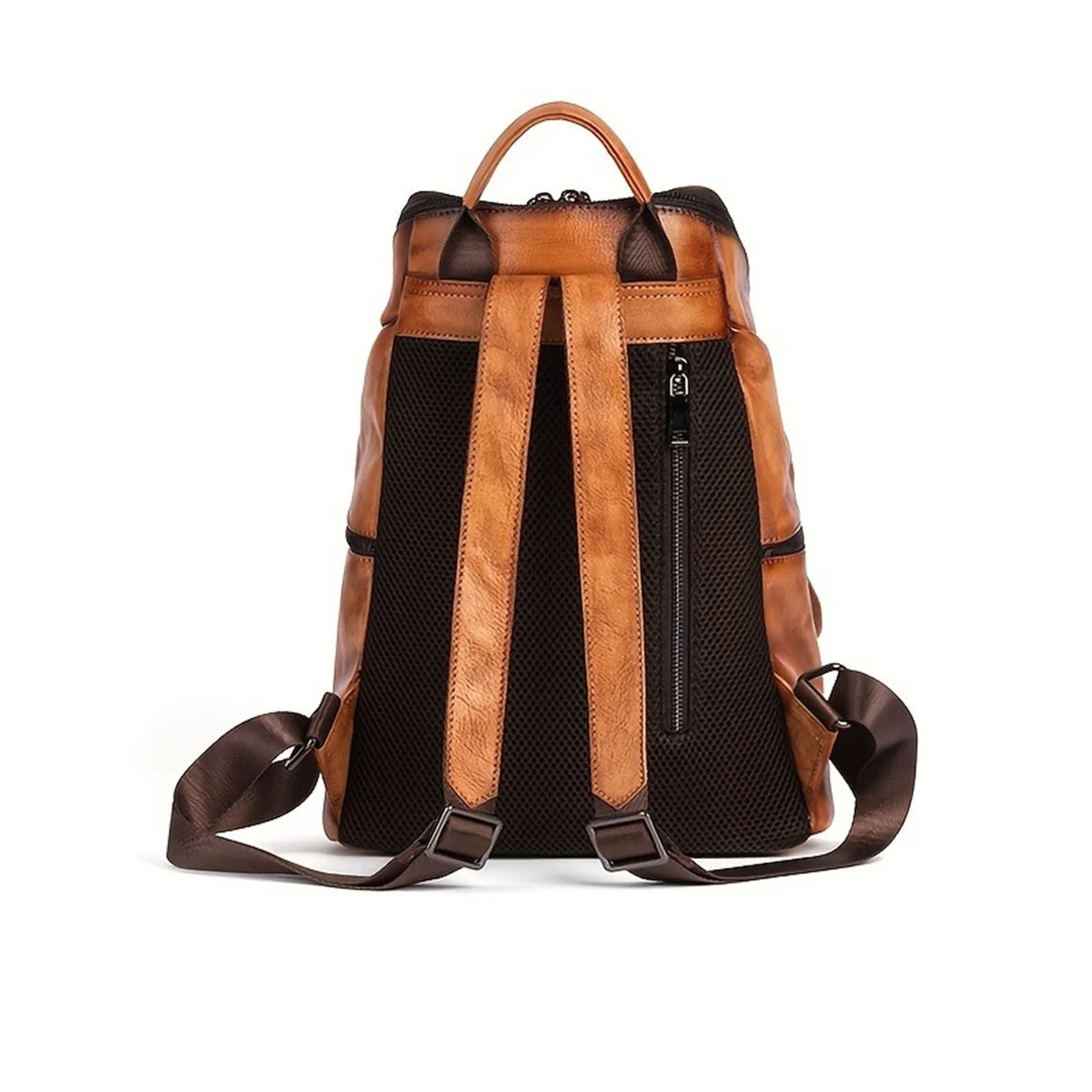 Ship from US Luxurious Large Capacity Vintage Leather Backpack for Women HighQuality Handmade Travel Bag with Durable Stitching 250304FBB