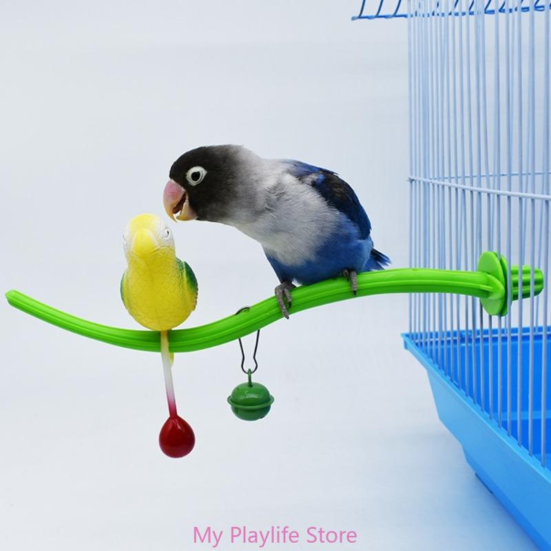 Bird Perch Stand for Parakeets Birdcage Stand Platform Cage Toy Parrot Perches Cage Accessories Small Birds Toy