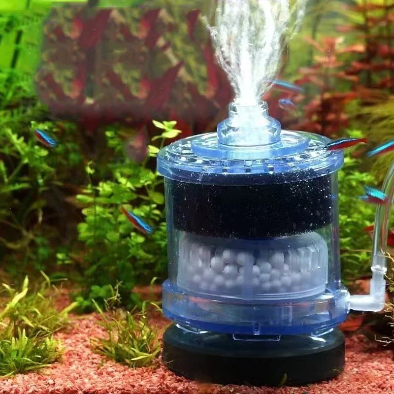 New Aquarium Filter Fish Tank Shrimp Pond Air Pump Biochemical Sponge Filter Bio Sponge Filter Aquarium Filtration Accessories