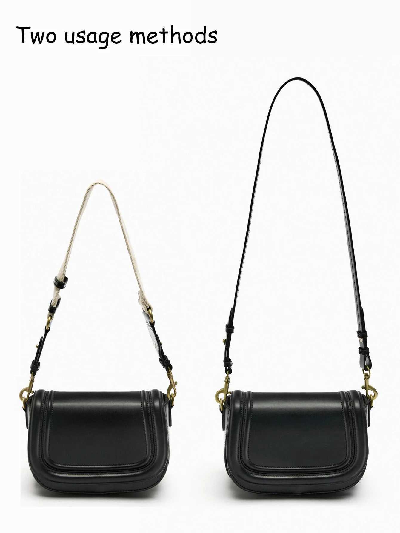 Saddle bag shoulder bag popular foreign trade bag 2024 new wide shoulder strap diagonal cross armpit cross-border wholesale Y250303