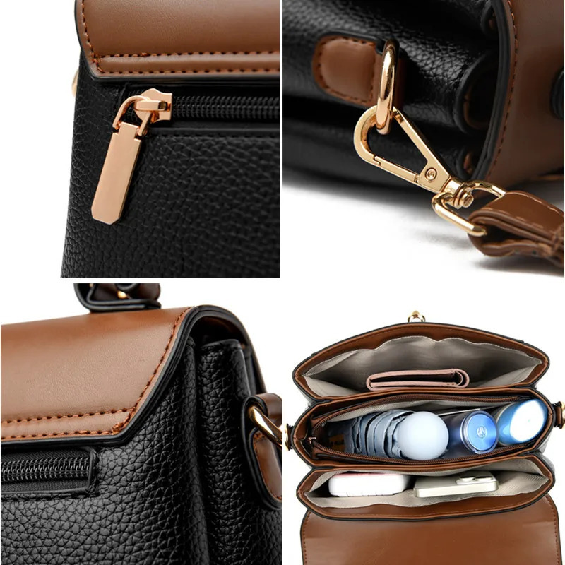 y large capacity multilayer shoulder messenger bag highquality leather handbag womens ner cross body Sac 250303