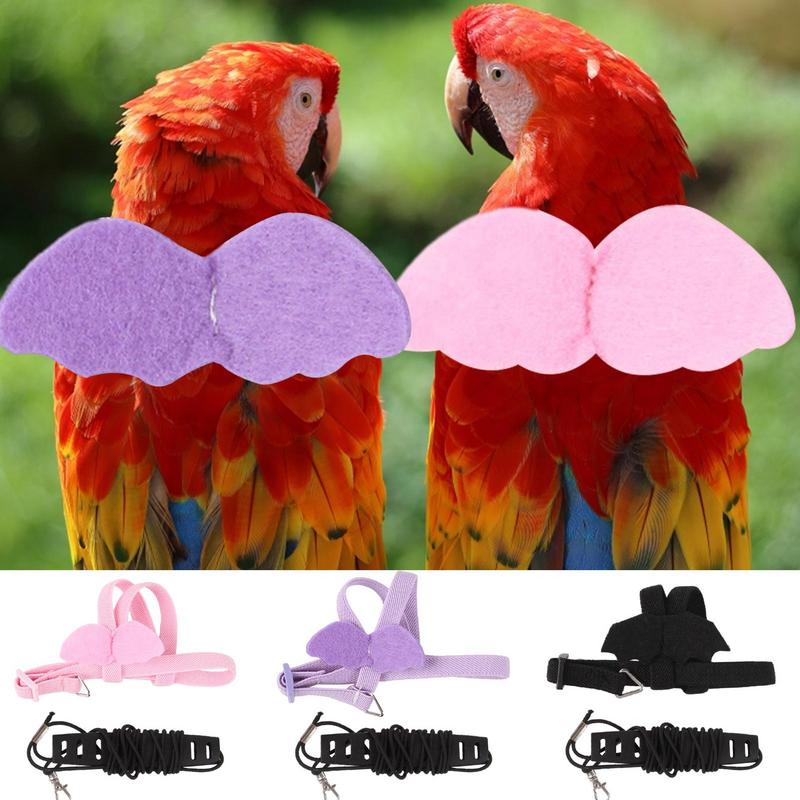 Bird Harness Outdoor Bird Flying Rope Bird Training Rope Adjustable Conure Harness Parakeet Leash Traction Rope Straps Bird Gift