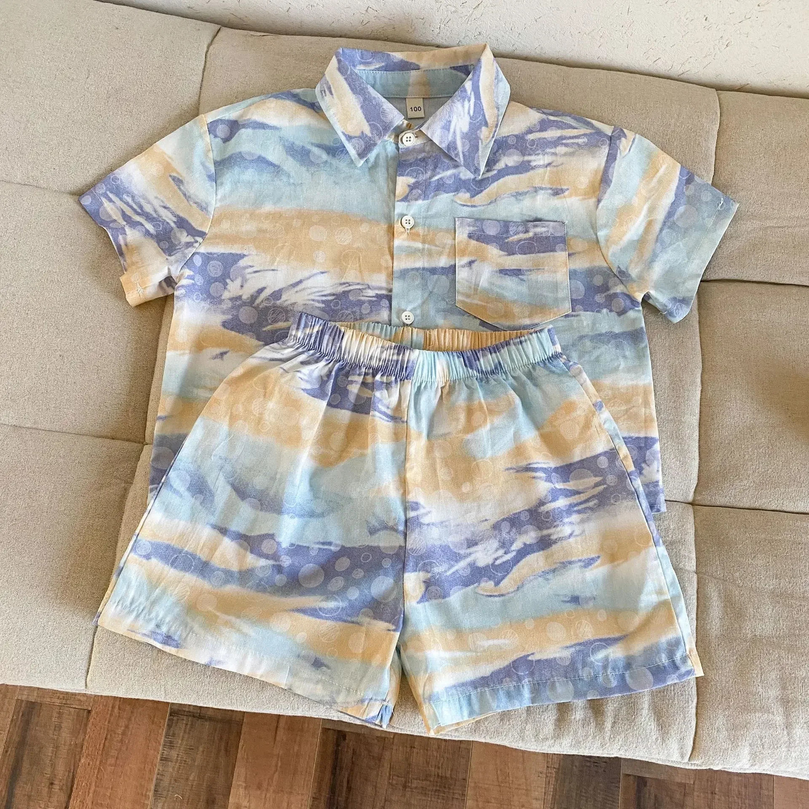 Brother And Sister Clothes Summer Baby Boys Shirt Suit Beach Holiday Clothes Or Girl Vest Dress 250304