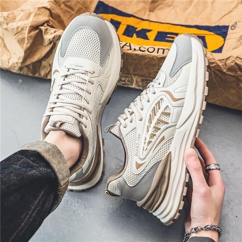 2025 Four Seasons New Designer Free Delivery Breathable Mesh Sports Men s Lace Up Shoes Korean Edition Fashion Multi Functional Thick Bottom Casual Sh