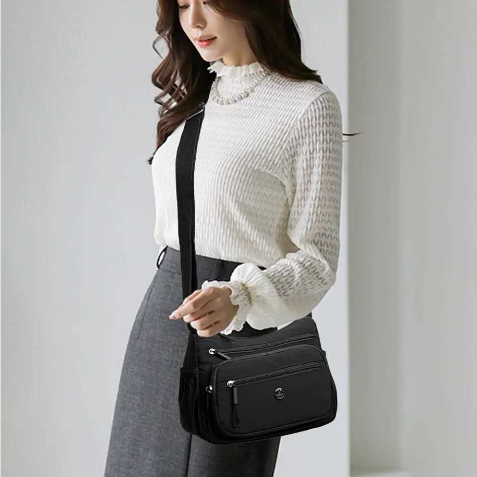 New Middle-aged Womens Bags Fashion Shoulder Bags Versatile Nylon Crossbody Bag Large-capacity Mothers Bag for Daily Travel Z250303