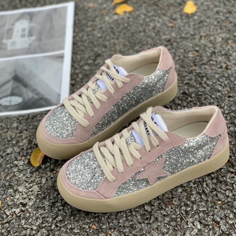 autumn new style thick-soled German training shoes star leisure shoes for women Genuine leather versatile casual sneakers.