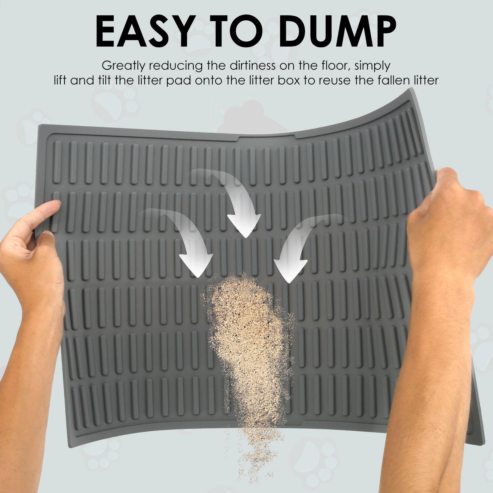 Cat Litter Mat Pet Waterproof Silicone Nonslip Toilet Litter Washable Wear-resistant Mat Cat Litter Catcher Pad