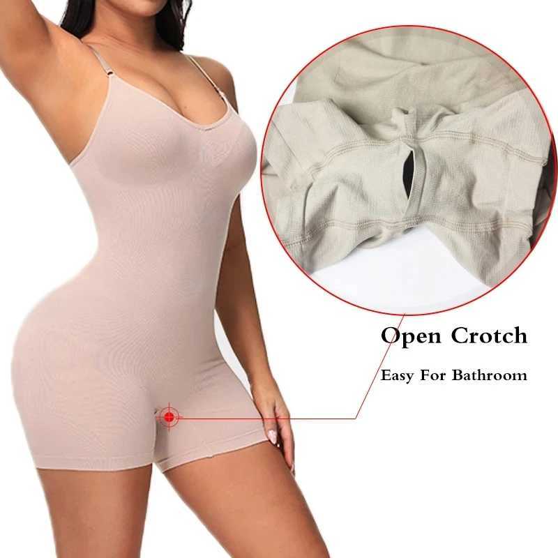 Upgrade Fabric Bodysuit Shapers Spandex Compress Elastic Body Shaper Suits Open Crotch Compression Smooth ShapewearXJ250304