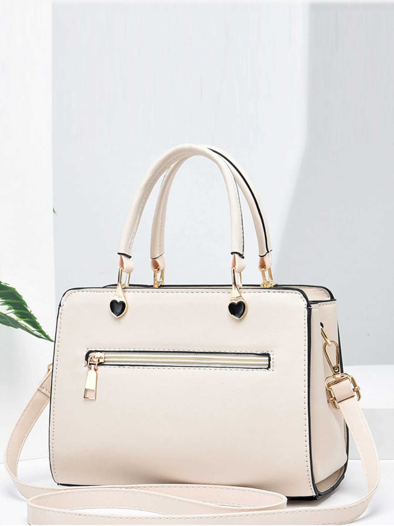Pure color simple fashion atmospheric womens handbag the temperament of the high-grade all-in-one travel single shoulder cross Z250303