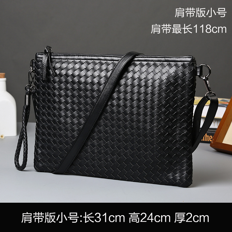New Korean version handmade woven trendy men's fashionable women's letter envelope, iPad grab bag, A4 file bag