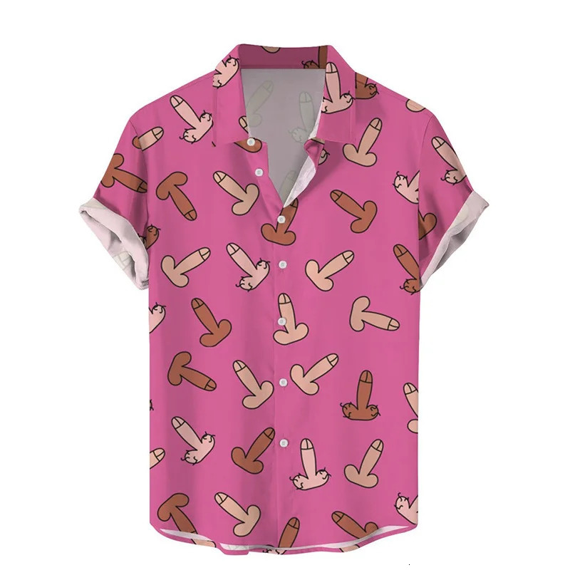 Harajuku Summer 3D Printing Hentai Styles Shirts Color Patterns Graphic Short Men Fashion Cool Clothes Blouses 250303