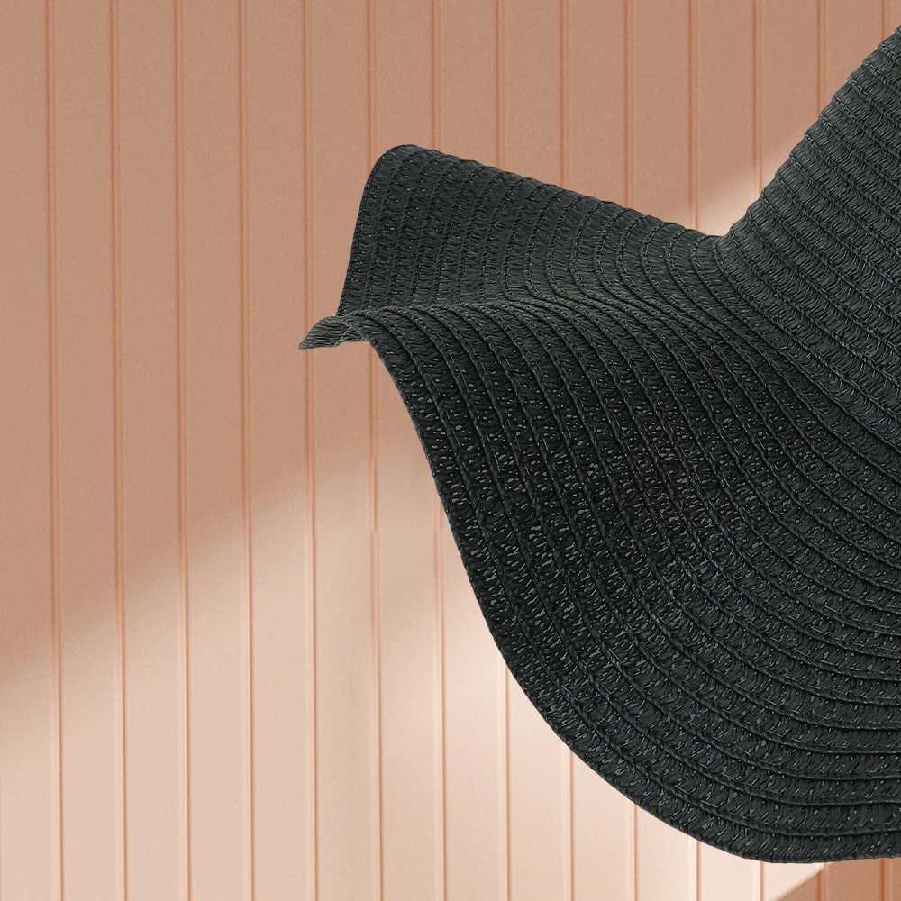 Summer Simple Solid Color Wave Edge Str Hat for Womens Outdoor Vacation Sunscreen Big Brimmed Sunshade HatXJ250304