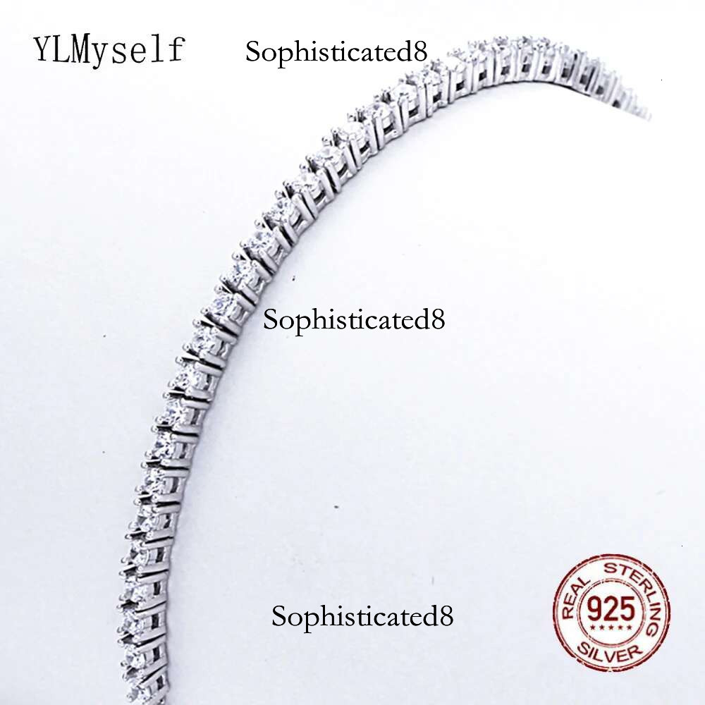 Pure Sier Of 16-20.5CM Tennis Bracelet Jewelry 2-4mm 5A CZ Eternal Gift For Wife Stunning Real Jewellery
