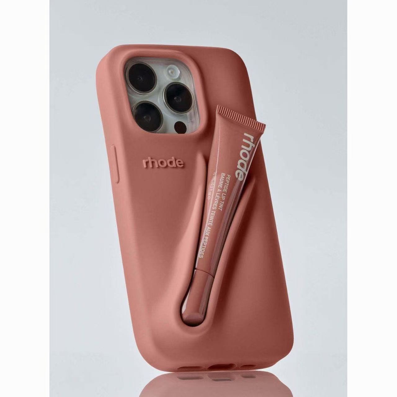 rhodes phone case For iPhone 16 Pro Max case 16 15 Plus 14 Pro 13 12 Luxurys Designer Fashion iphone case Lip Gloss Lipstick Lip Balm 3D Silicone Phon