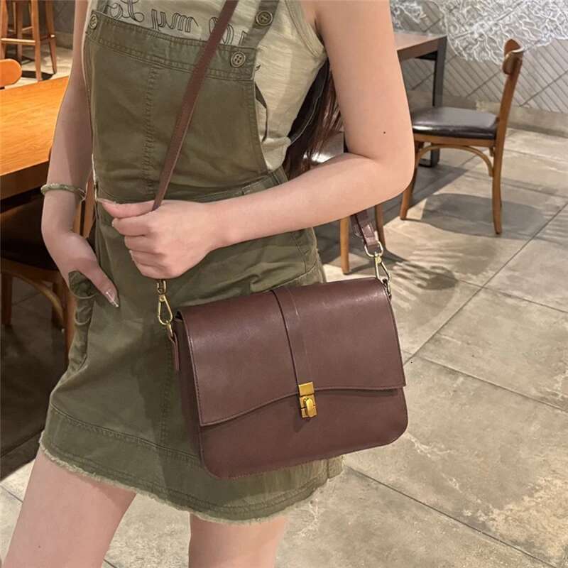 Cowhide Genuine Leather Underarm Shoulder Bags For Women Trend Designer Crossbody Purses Satchel Ladies Handbags