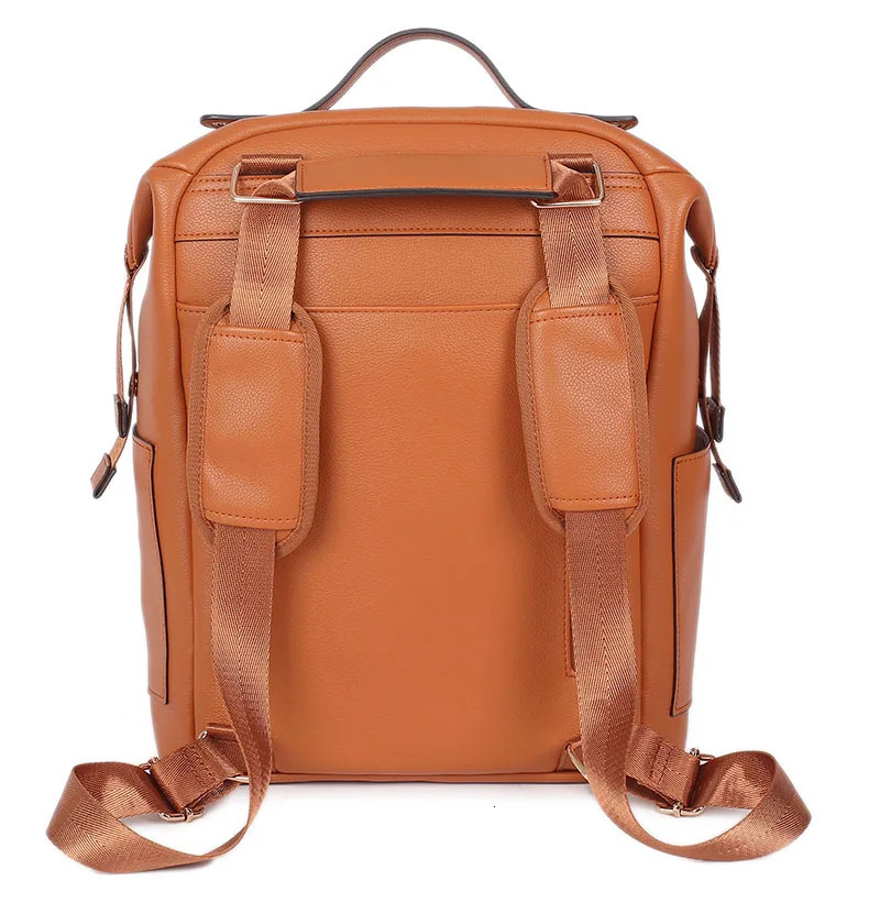 PU Leather Diaper Bag Backpack Waterproof Maternity Bag for Stroller Baby Mummy Bags PU Nappy Bag Large Capacity Bottle bag 250304
