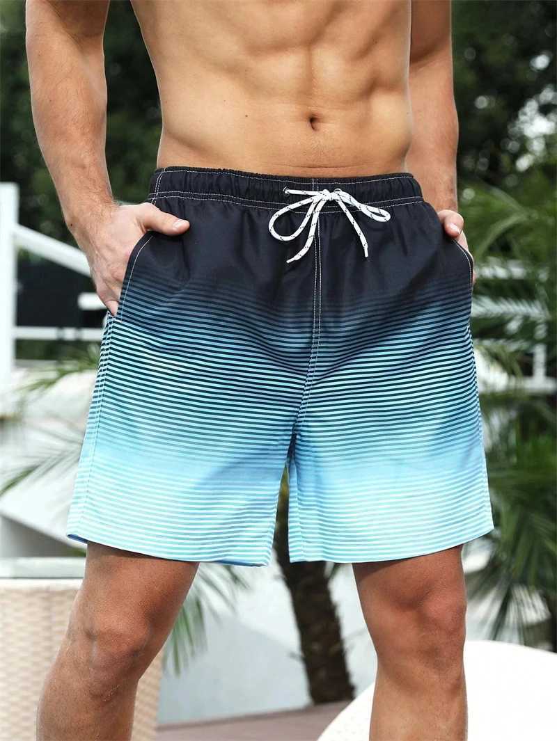 2024 New Simple Pattern 3D Graphic Short Pants Mens Loose Beach Shorts Women Summer Breathable Quick Dry Sportwear Ice ShprtsT250304