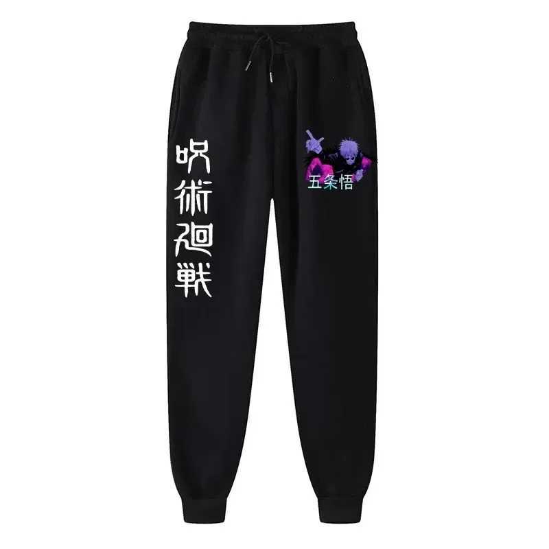 Mens Sport Pants Japanese Anime Just Kaisen Printed Fleece Joggers Casual Trousers Fitness Workout Running Sweatpants UnisexXJ250303