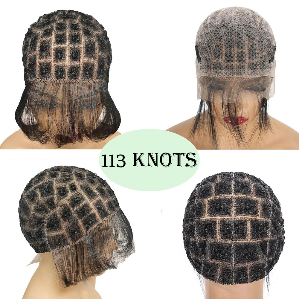 pre-knot full lace cap knotless Box Braid double lace Wig cap for Black WomenBaby hair cornrow braided wigs full hd lace 250228