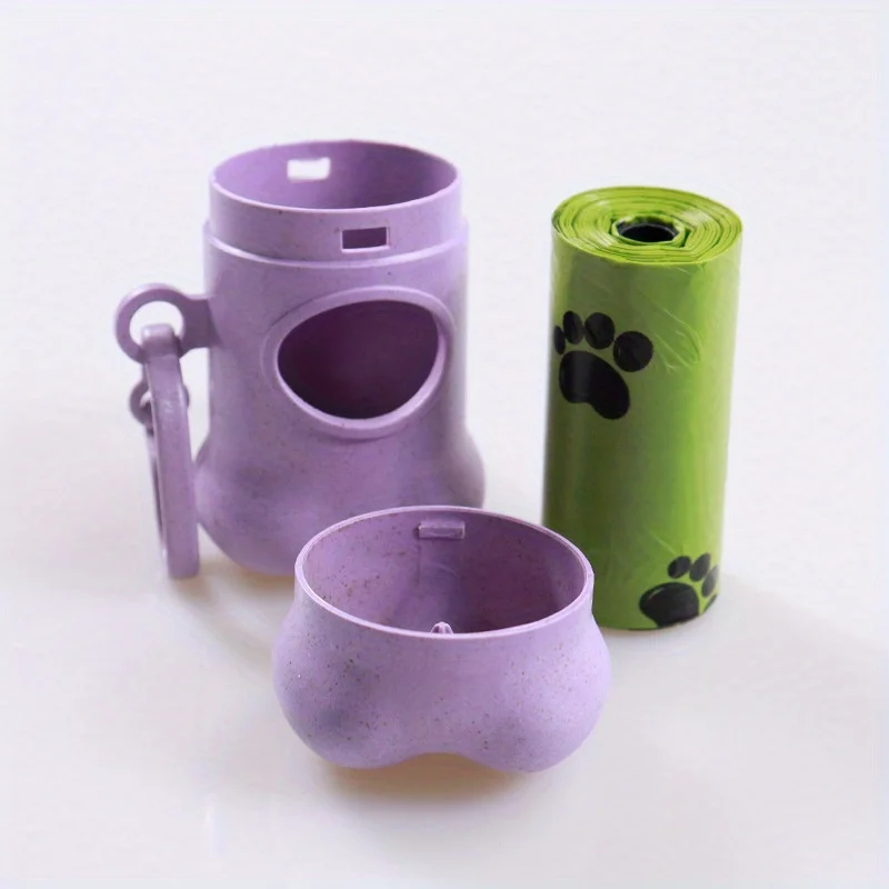 1pc 1 Roll Convenient Portable Pet Waste Bag Dispenser For Outdoor Walking And Travel - Includes Disposable Bags.