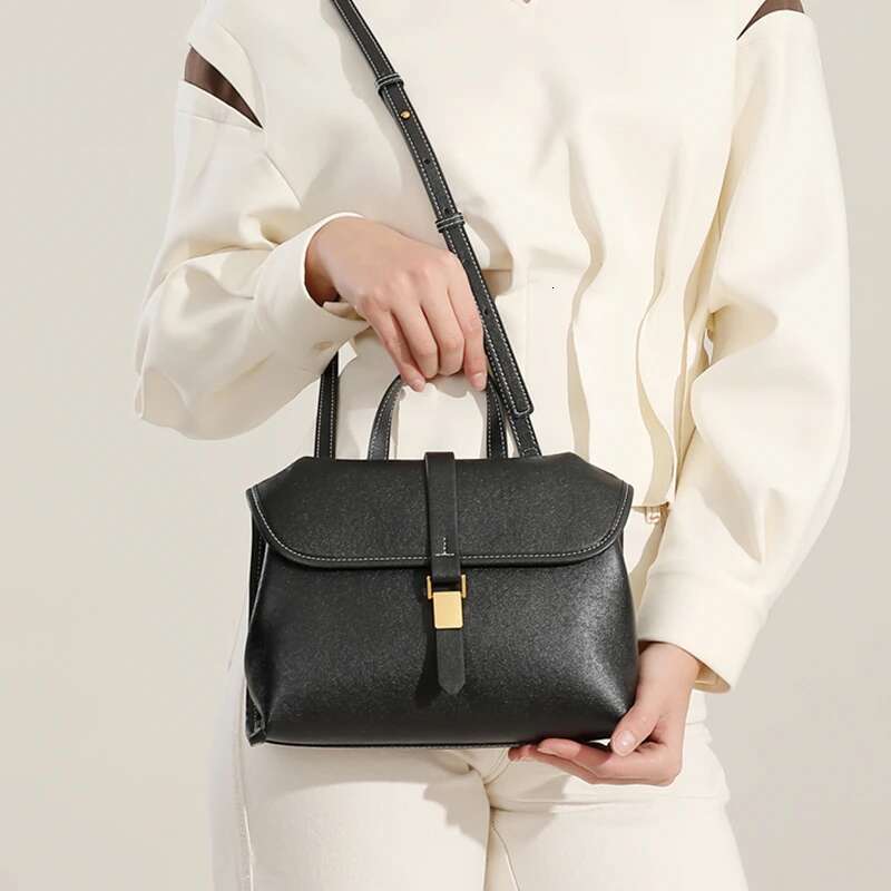 Burminsa Cowhide Genuine Leather Shoulder Bags For Women 2025 Designer Square Crossbody Purses Satchel Ladies Handbags