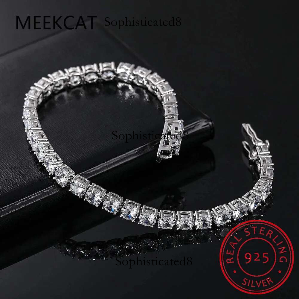 3/4/5/6.5mm Moissanite Tennis Bracelets for Women Men Sterg Sier D Color VVS1 Dia Bracelet with Gra Certificate