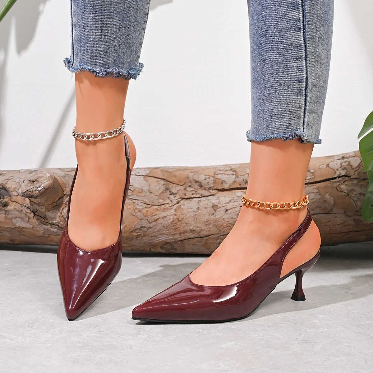 Wen 2024 Trend Summer Sexy Pointed Toe Sandals Wen Outdoor Casual Party Dress Shoes Lightweight Slip High H Sandals Z250304