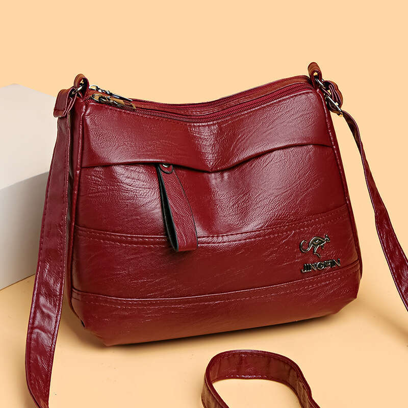 Soft Leather Texture Women's New Casual Versatile Multi-Layer Large Capacity Single Shoulder Crossbody Bag