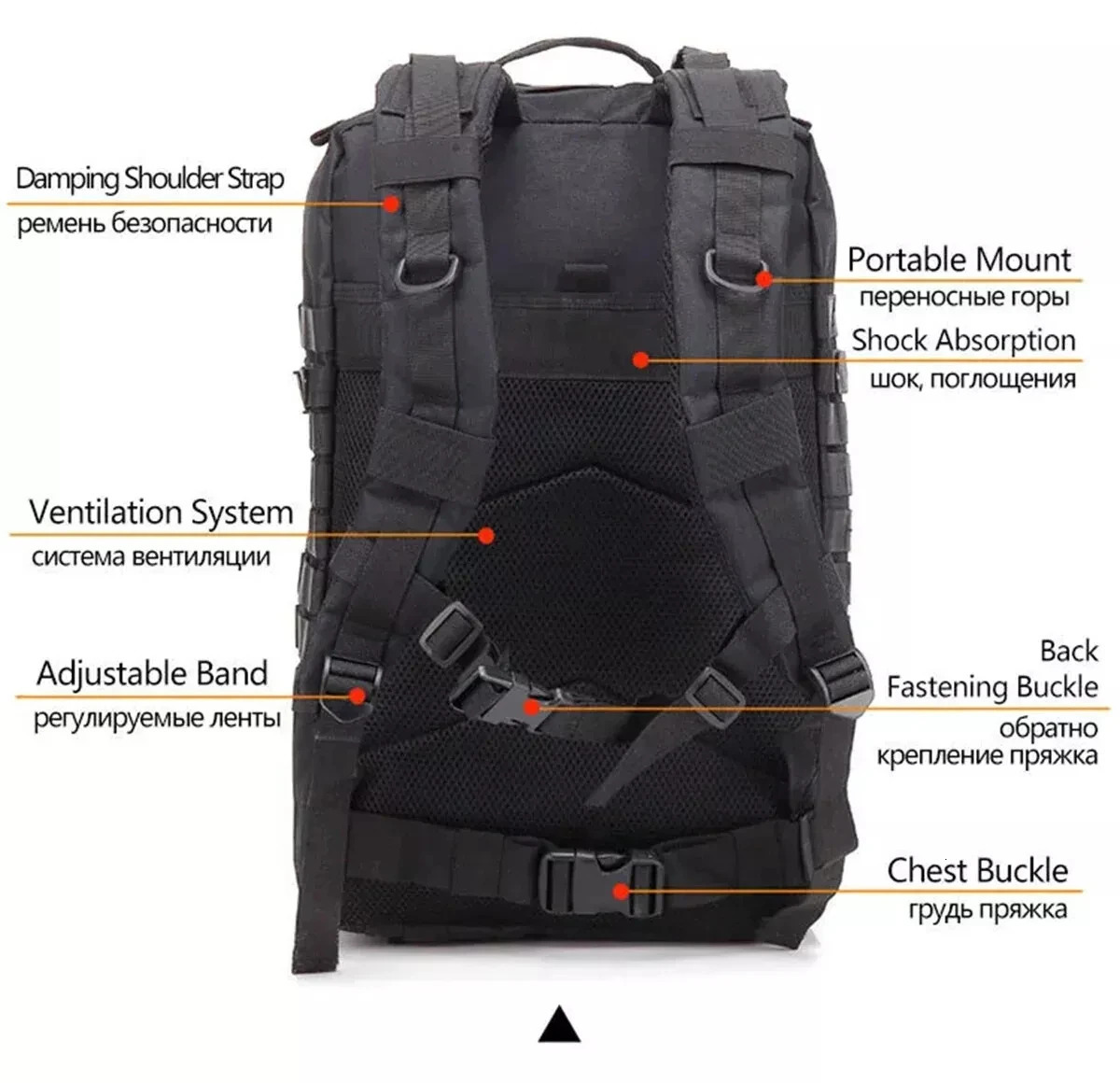 Ship from US 45L Tactical Backpack for Men Military Backpacks Laptop Army 3 Day Assault Pack Molle Bag Travel Hiking Camping 250304FBB