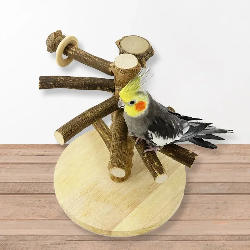 Parrot Pepper Rotating Ladder Game Frame Parrot Toy Training Station Frame Amusement Park Platform Frame Climbing Bird Toy