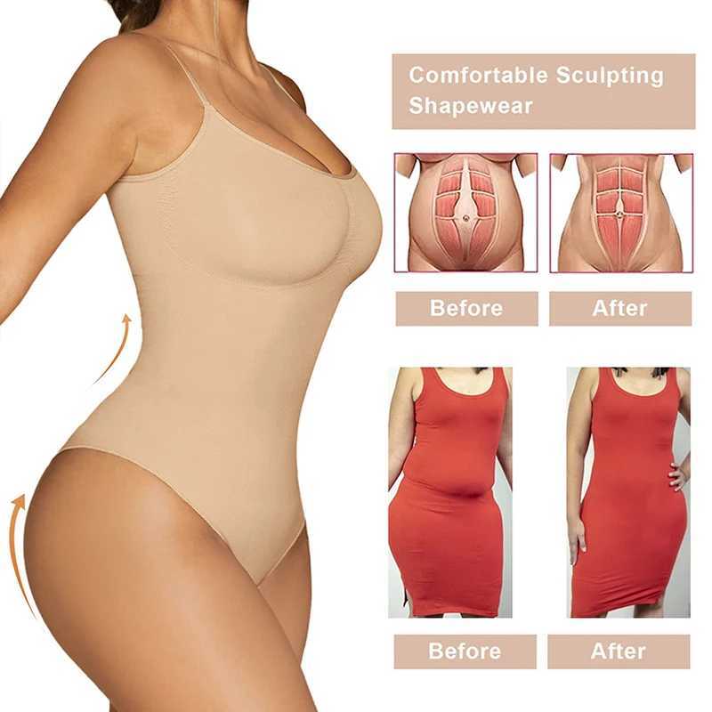 Sculpting Bodysuit Shapewear Seamless Waist Trainer Body Shaper Women Tummy Control Butt Lifter Corset Push Up Cami LingeriesXJ250304