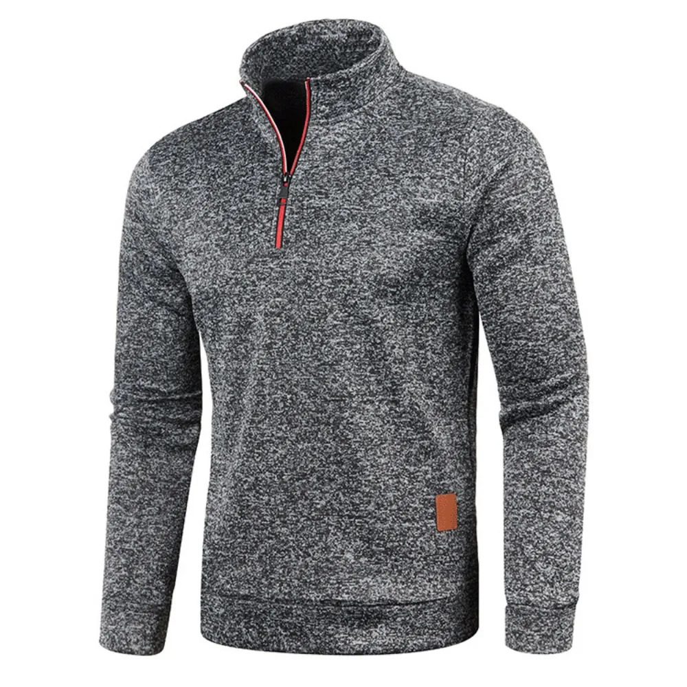 Mens Sweatshirts Spring Autumn Pullover Half Zipper for Male Hoody Outdoor Sweatshit Solid Color Stand Collar 250304