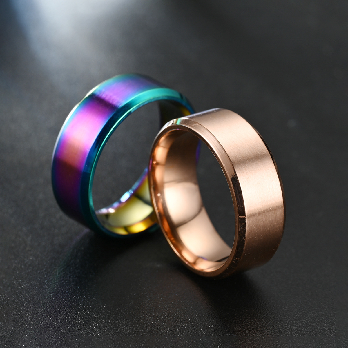 Gold Silver Stainless Steel Band Ring for Men Women Jewelry Titanium Steel Male Feamle Finger Rings Party Jewelry Promotion Gift Wholesale price