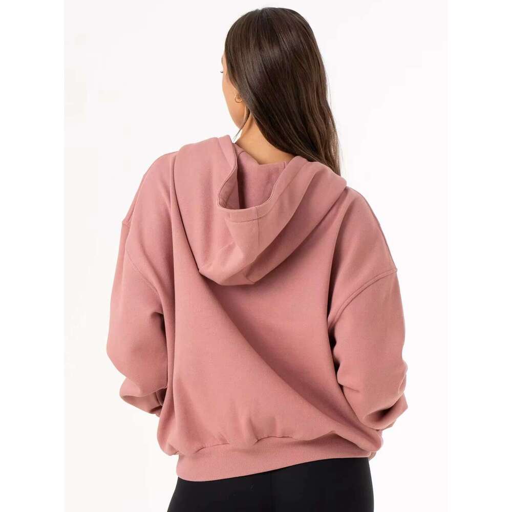 Oversize Women's For Woman Anti-Pilg Anti-Wrinkle Breathable Printed Knitted Zip Up Drop-Shoulder Low MOQ Hoodies
