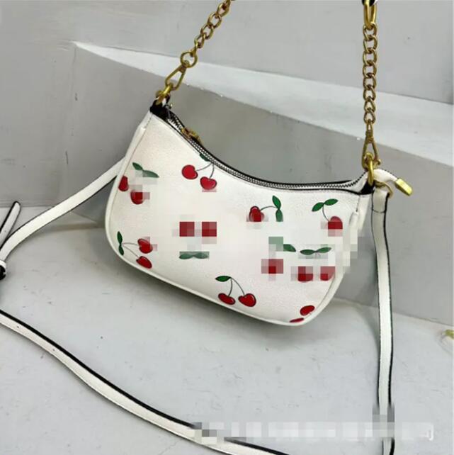 Brand Designer Shoulder Bag with Strawberry, heart, cherry, lip print Crossbody Bag with Long Strap Chao9024