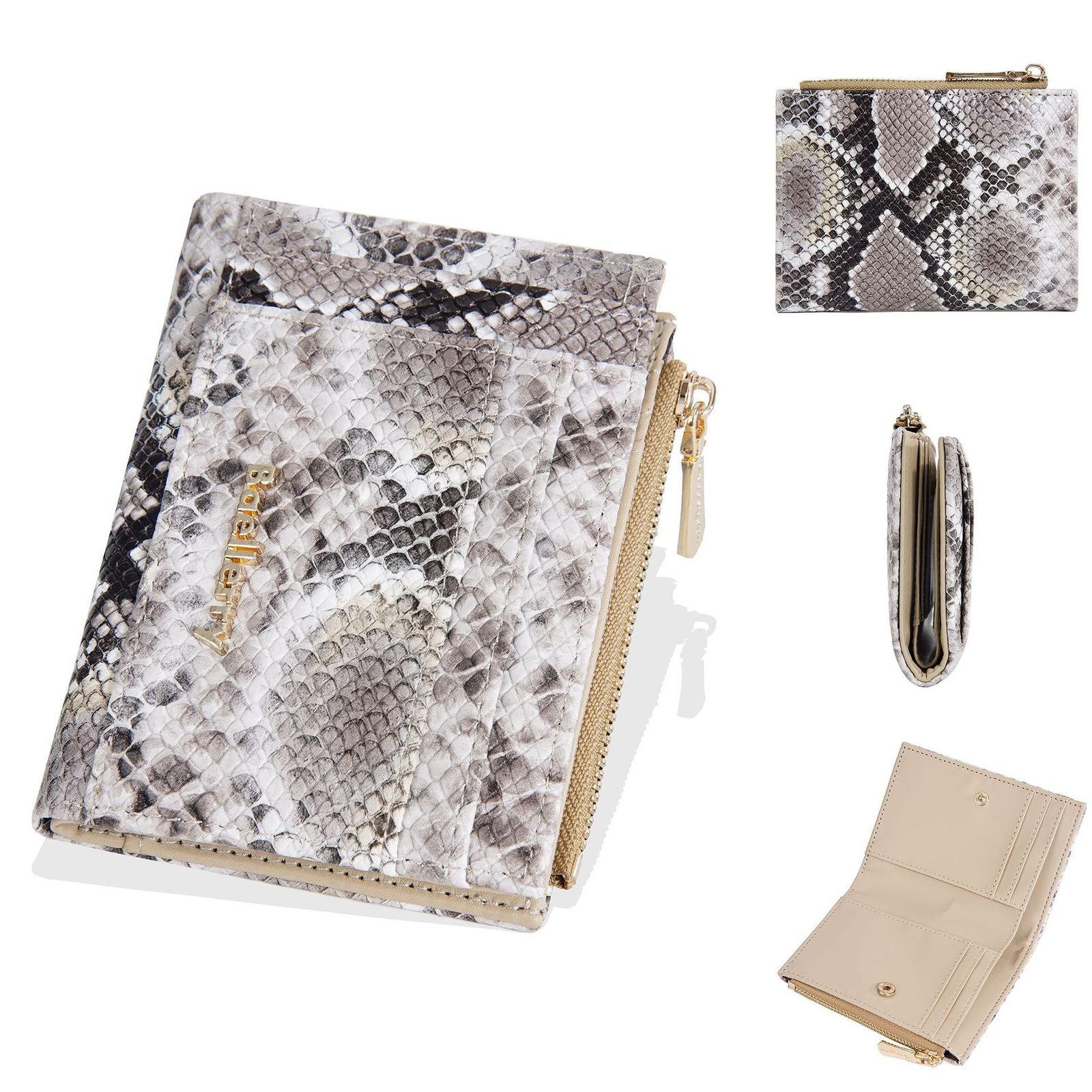 Baellerry Wallet Womens Fashion Serpentine Short Style Multi Card Zipper Premium Zero Wallet 250304