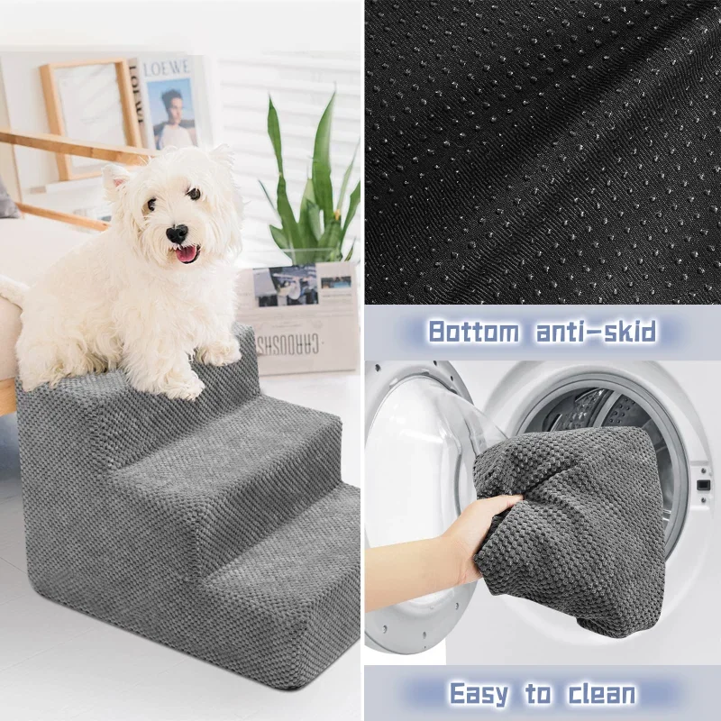 Escalera de esponja antideslizante para perros pequeños, escaleras auxiliares para sofá, arriba y abajo de la cama, escalón extr