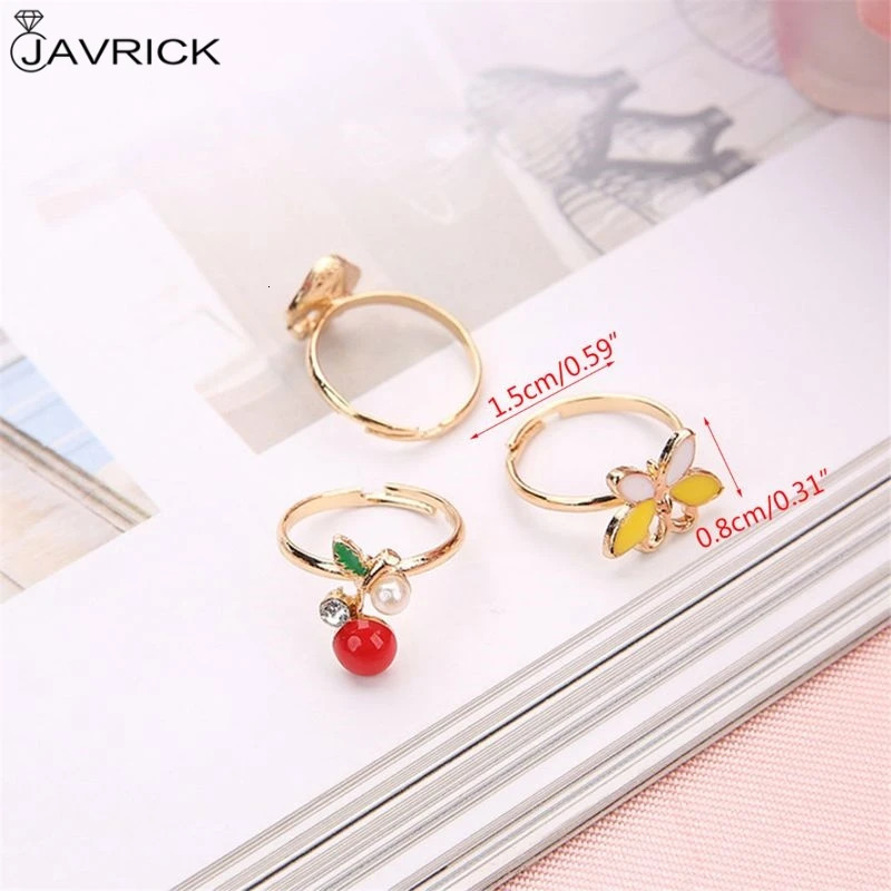 36 pieces of fancy adjustable cartoon rings party discount childrens and girls action character toys randomly delivered 250304