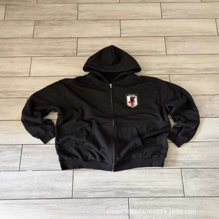 New full embroidery American youth trend, fashionable zippered hooded sweater suit, slim China-Chic gift for man