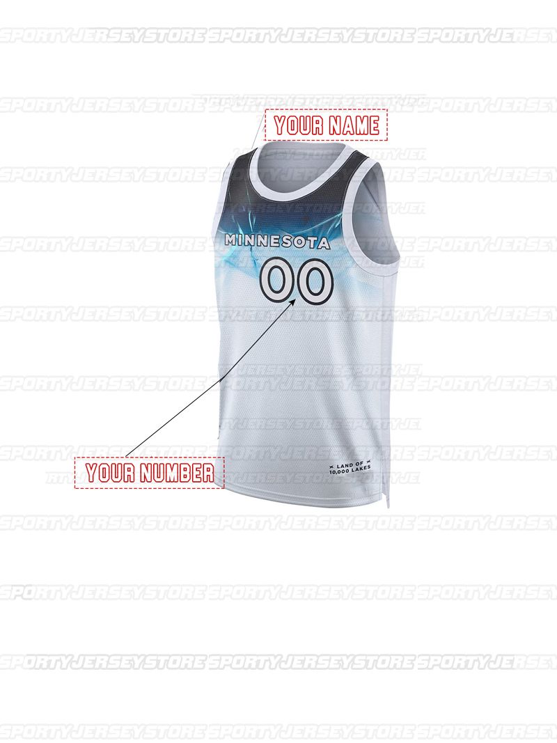 Edwards 2024/25 City Basketball Jersey McDaniels Reid Custom Name And Bumber Stitched