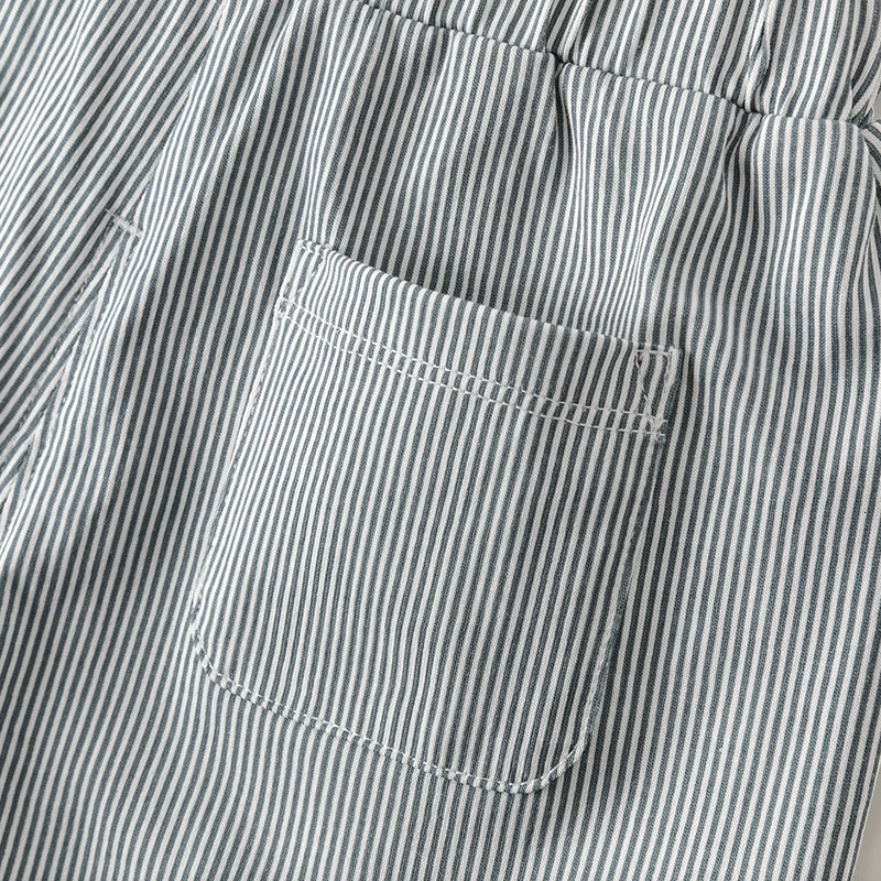 Dave Bella Childrens Shorts Boys Summer Casual Fashion Cropped Pants Striped Cotton Cool Outdoor Sport DB2248457 250304