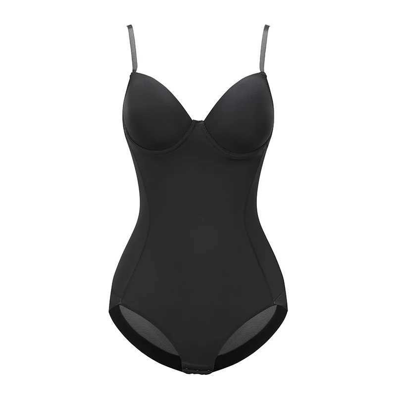 Sexy Lingerie Slim Silk Solid Shapewear for Women Smooth Soft Bodysuit Tummy Shaper Underwear Lingerie Black NudeXJ250304