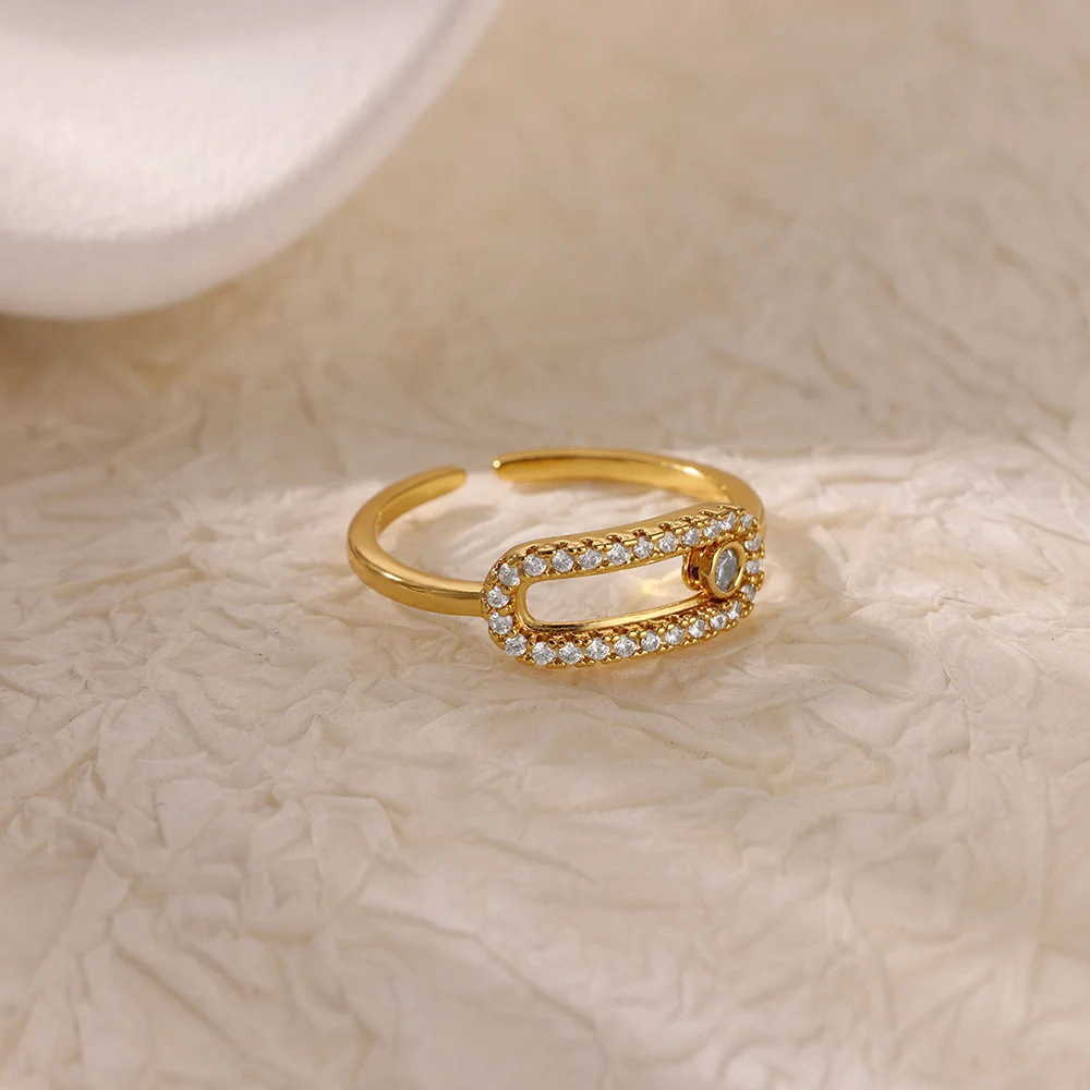 Couple Rings Simple and versatile index finger ring micro inlaid zircon series small accessories trendy accessories womens open-end ring H25303