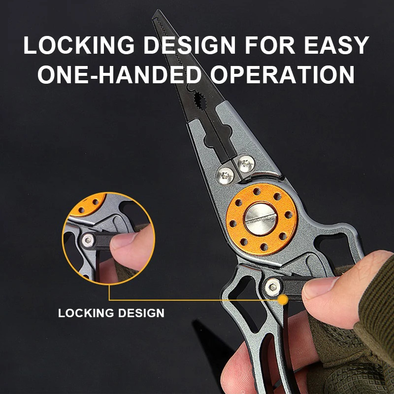 Shawto Aluminum Alloy Lure Pliers Fish Controller Set Multi-functional Spinning Casting Fish Lip Grabber Fishing Equipment Tool 250304
