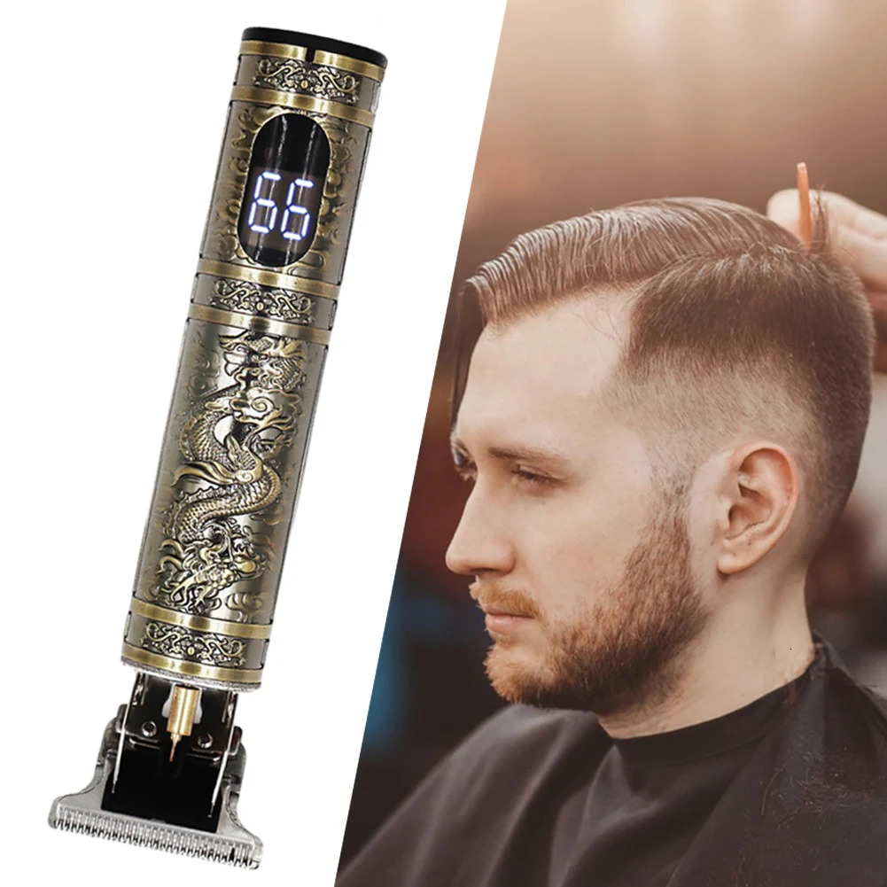 Electric Hair Trimmer T-Blade LED Display Hair Cutting Machine Battery Operated Haircutting Clipper for Hair Cutting 250303