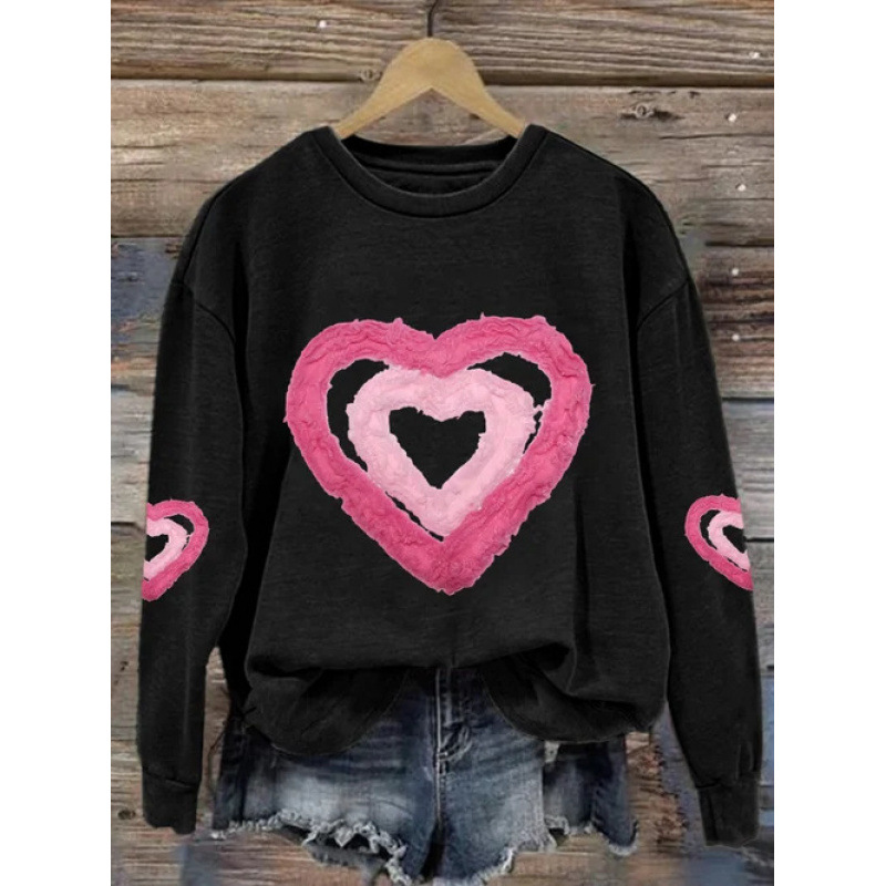 Women's T Shirts 3D digital printed women's autumn street trend round neck shirt top