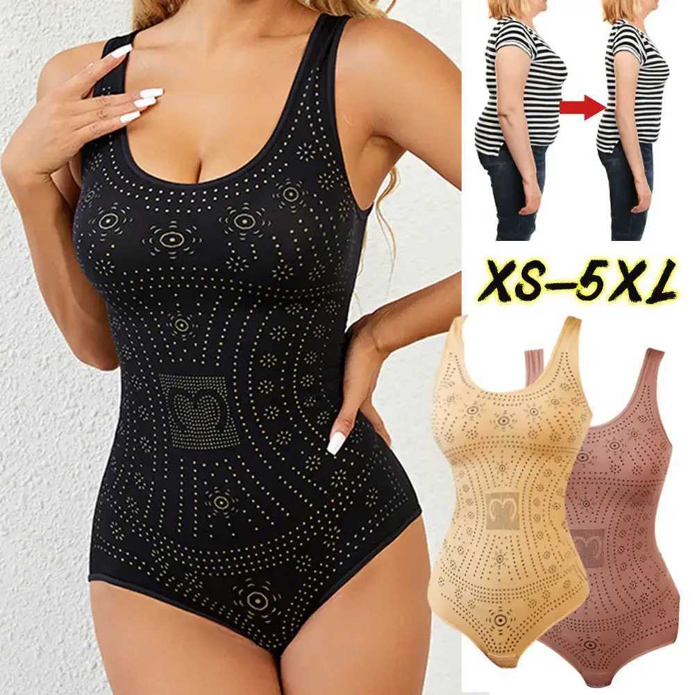 Womens Seamless Comfy Bodysuit Shaper Printed Plus Size Tummy Control Shapewear Flat Belly Slimming Body Shapers Corset Tank TopXJ250304